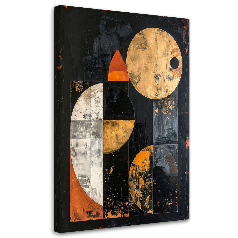 Feeby Leinwandbild Schwarz 70x100 cm