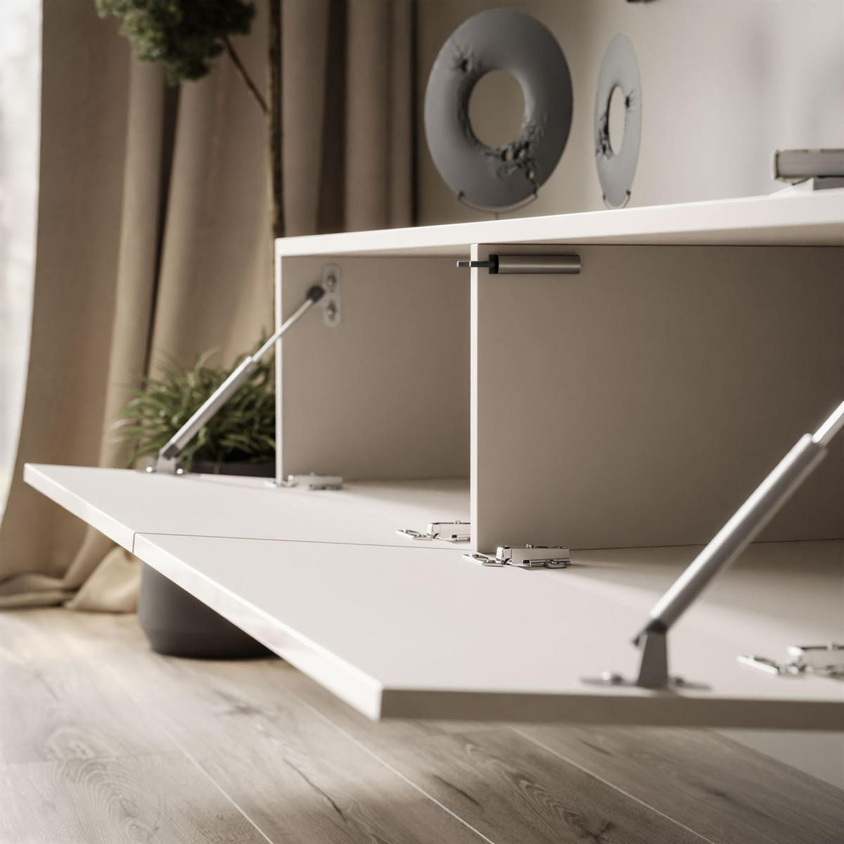 TV-SCHRANK CARMEN 125 hängend - Kaschmir, Holzwerkstoff (125/27/40cm) - Lookway