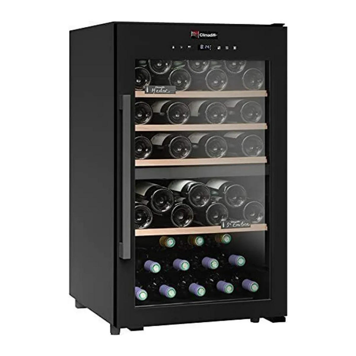 WEINKÜHLSCHRANK CD56 Schwarz 56 Flaschen Doppelzone - Schwarz, Metall (50/85/54cm) - JUNG