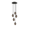 GALERIELEUCHTE Echos 5-flammig Rauch Ø 18cm - Anthrazit/Schwarz, Glas (18/18/20cm) - s.luce