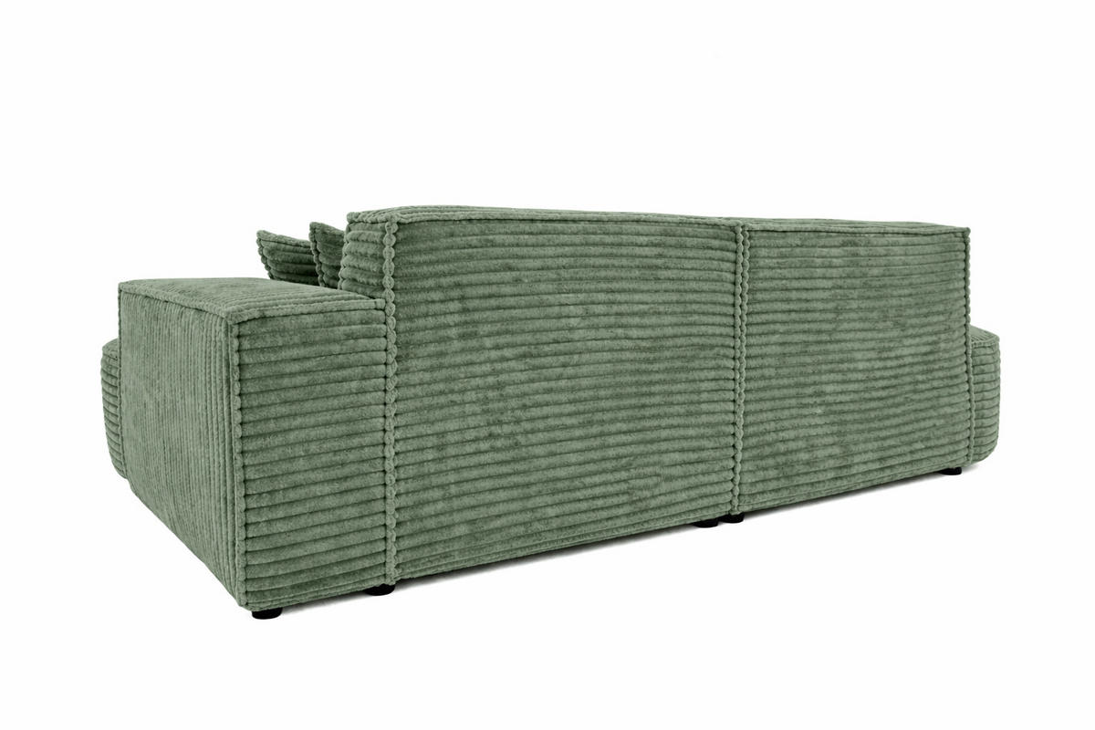 ECKSOFA L-Form, Cordstoff Velo, Olive, Rechts, Modena Studio - Olivgrün, Holz (236/165cm) - Kaiser Möbel
