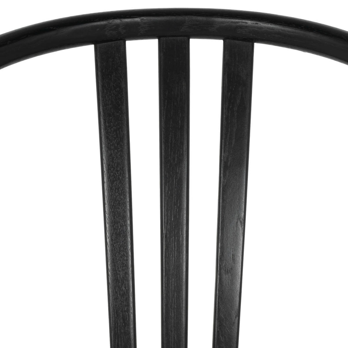 STUHL-SET 2 Stück in Rattan / Eiche Schwarz - Schwarz, Holz/Papier (52/78/58cm) - Furnhouse