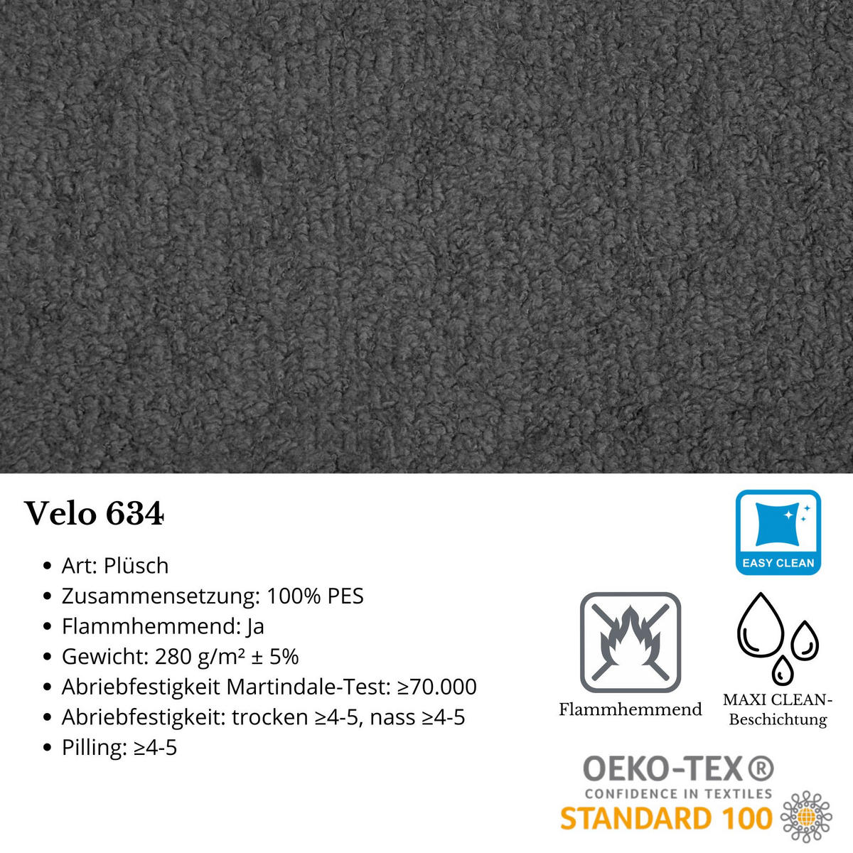WOHNLANDSCHAFT Draco U dunkelgrau - Chromfarben/Dunkelgrau, Textil/Metall (350/85/185cm) - Beautysofa