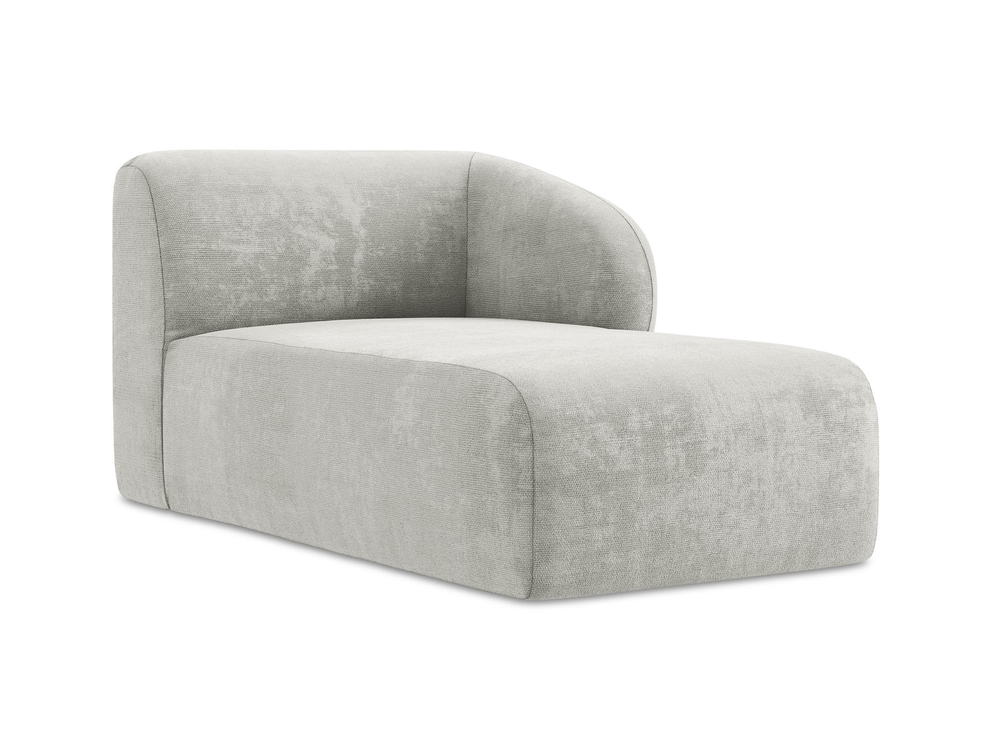 SOFAELEMENT Rechts Chenille Stoff Grau - Hellgrau/Schwarz, Holzwerkstoff/Kunststoff (91/75/166cm) - Makamii