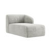 SOFAELEMENT Rechts Chenille Stoff Grau - Hellgrau/Schwarz, Holzwerkstoff/Kunststoff (91/75/166cm) - Makamii