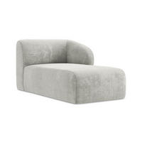 SOFAELEMENT Rechts Chenille Stoff Grau - Hellgrau/Schwarz, Holzwerkstoff/Kunststoff (91/75/166cm) - Makamii