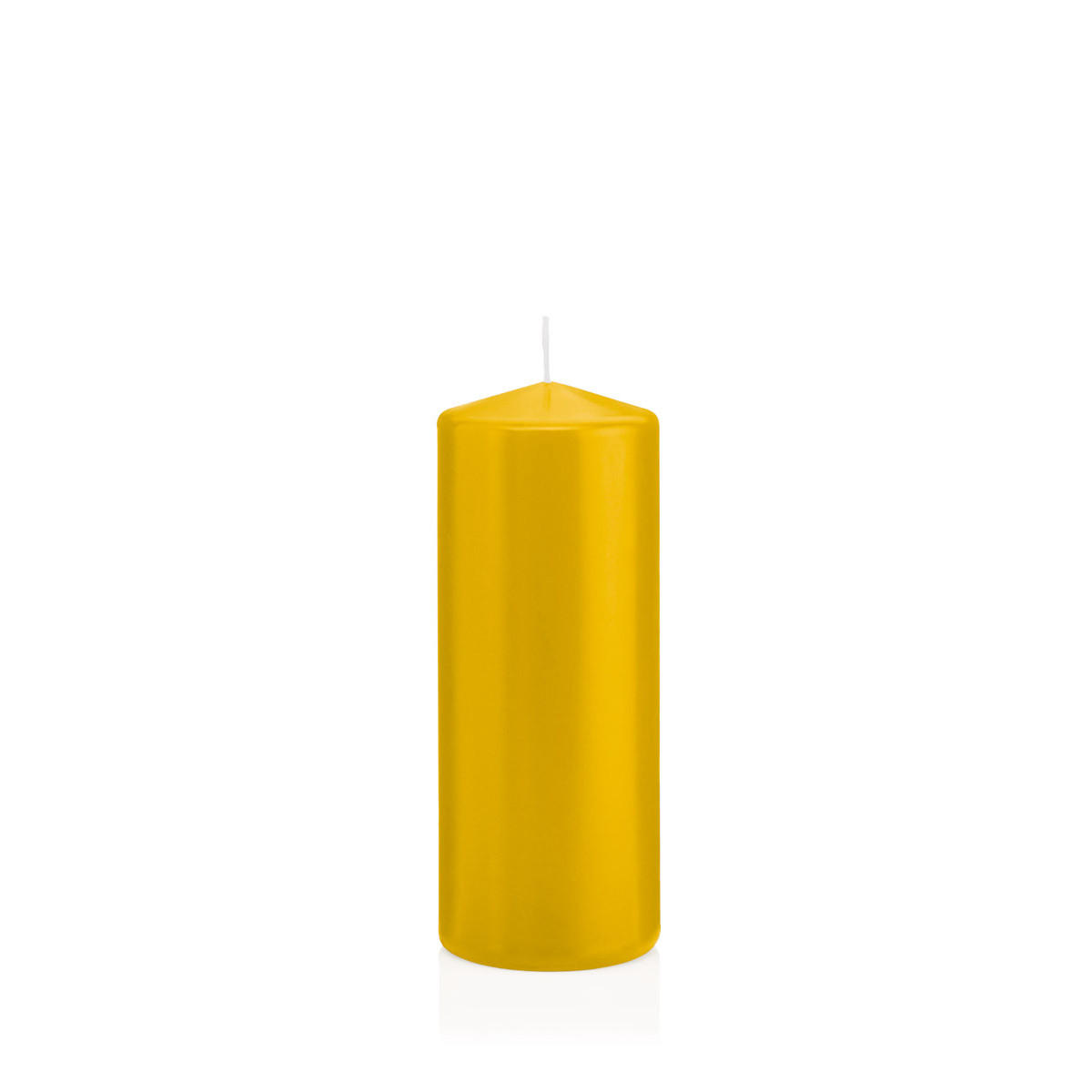 STUMPENKERZEN Dotter Gelb Ø 58 x 150 mm, 16 Stück - Gelb, Paraffin (6/15cm) - Wiedemann Kerzen