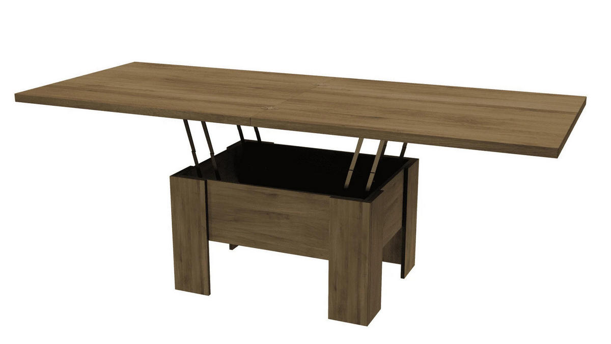TISCH LONG - Dunkelbraun, Holzwerkstoff (80/100/53cm) - Meblini