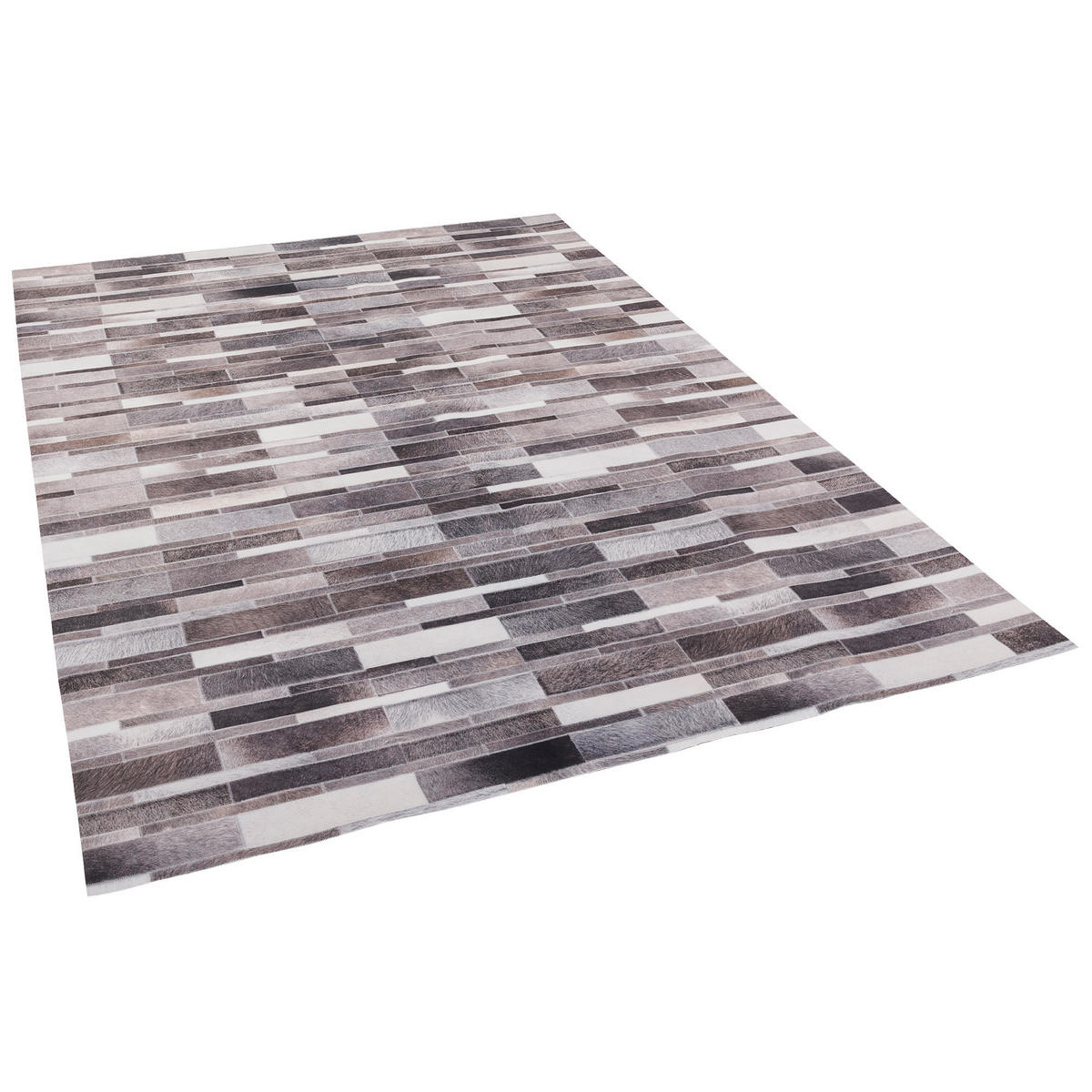 KUNSTFASER PATCHWORK TIERFELL STRIPES - Beige/Braun, Textil (80/150cm) - Pergamon