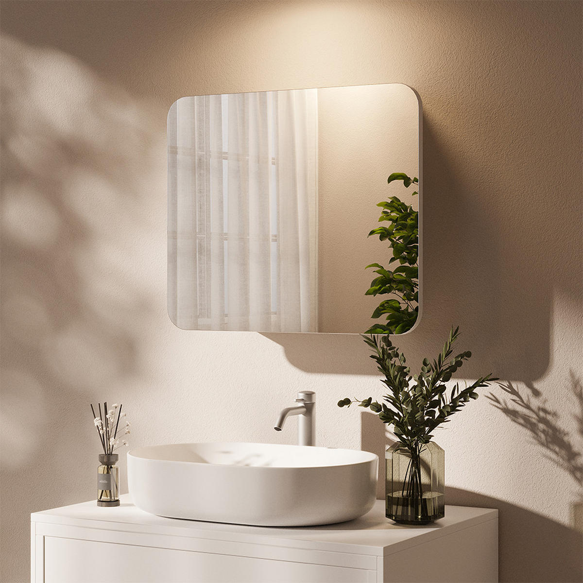 KOUPELNOVÁ ZRCADLOVÁ SKŘÍŇKA Zino Bílá - bílá, kompozitní dřevo (60/50/17.4cm) - Vicco