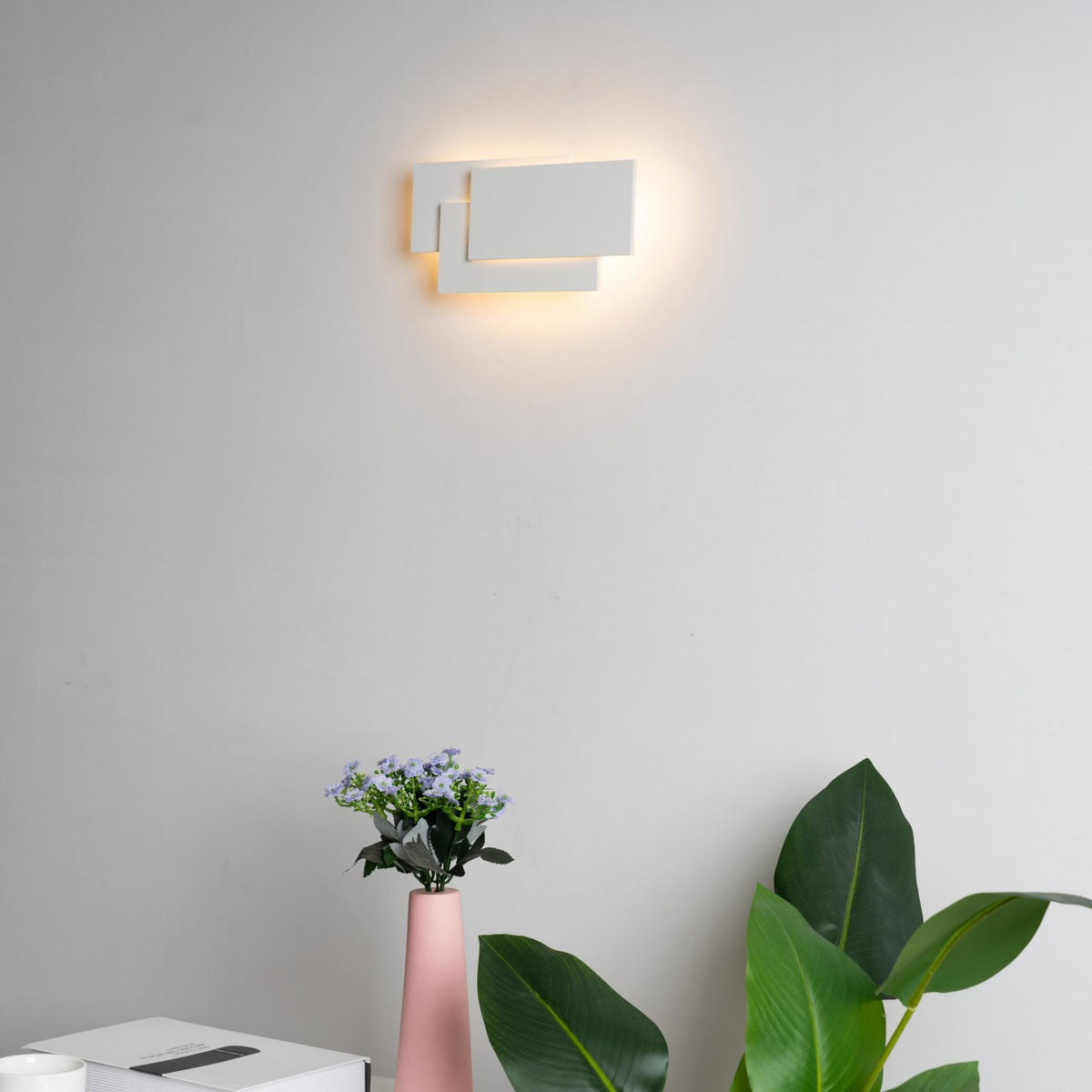 WANDLEUCHTE Trio, Weiß, 26cm - Weiß, Metall (12.5/26/26cm) - KOSILUM