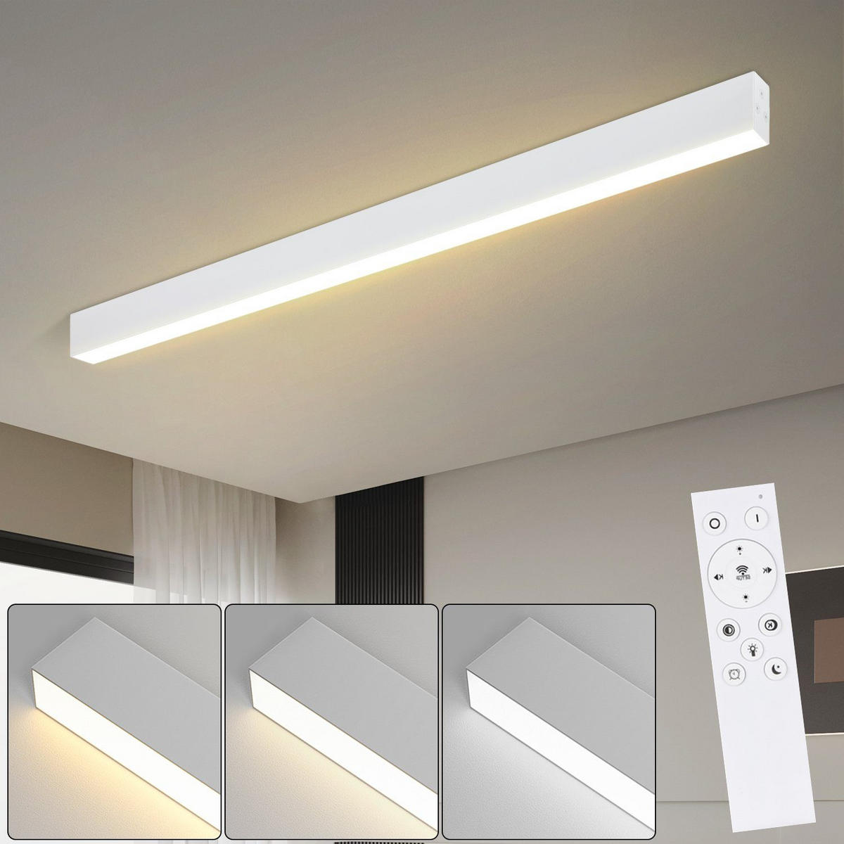 LED-DECKENLEUCHTE Werner 80/3.5/5.5 cm - Weiß, Metall (80/3.5/5.5cm) - Nettlife