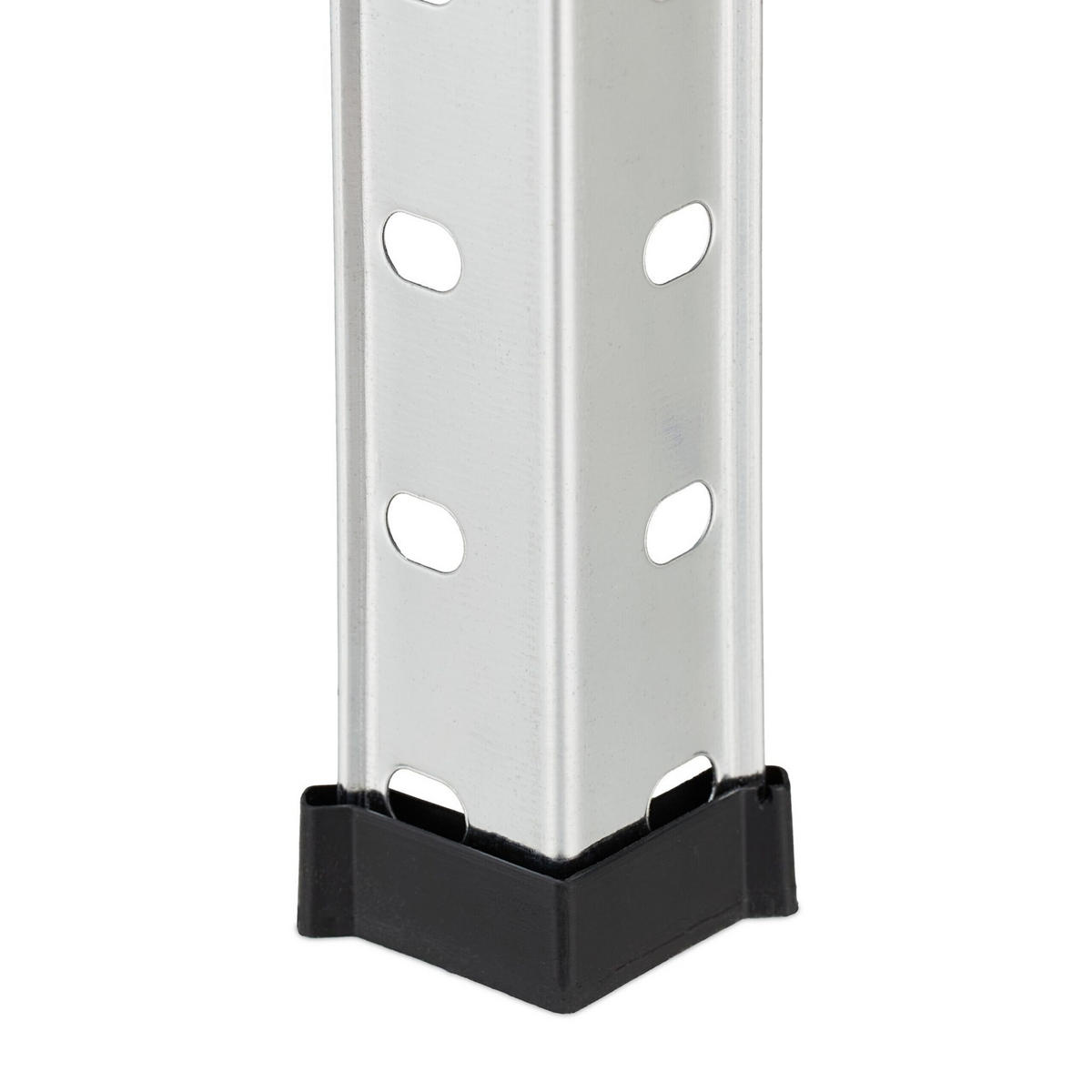 LAGERREGAL - Silberfarben, Kunststoff/Metall (30/150/30cm) - Relaxdays