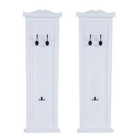 WANDGARDEROBE Weiß 2er-Set - Weiß, Holz (28/109/5cm) - MCW