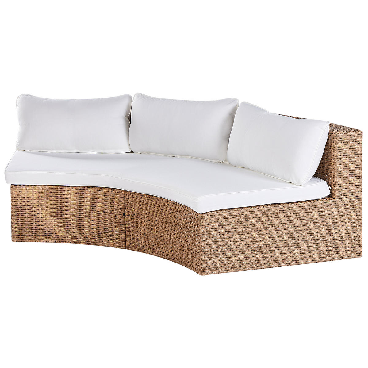 LOUNGE-SET PE Rattan sandbeige Severo - Beige, Kunststoff - Beliani
