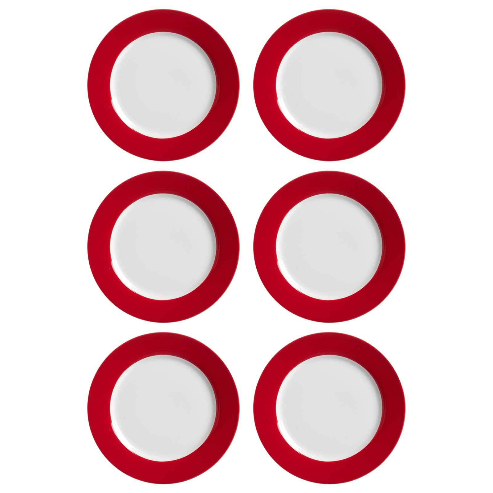 DESSERTTELLER Doppio Rot ø 20 cm 6er Set - Rot, Keramik (20cm) - Ritzenhoff Breker