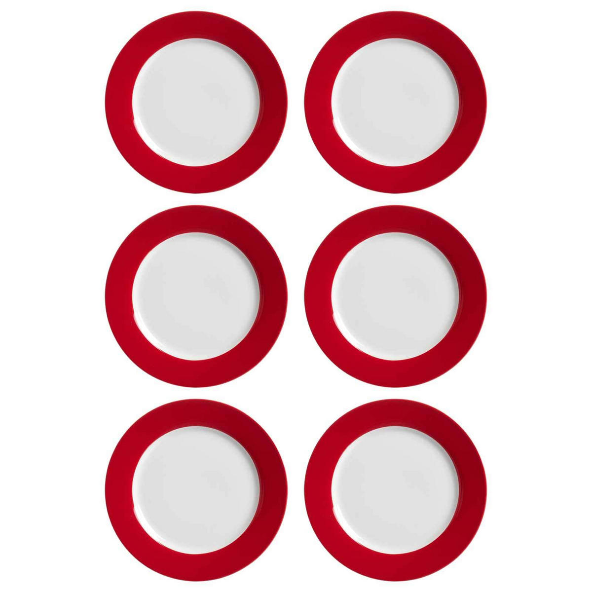 DESSERTTELLER Doppio Rot ø 20 cm 6er Set - Rot, Keramik (20cm) - Ritzenhoff Breker