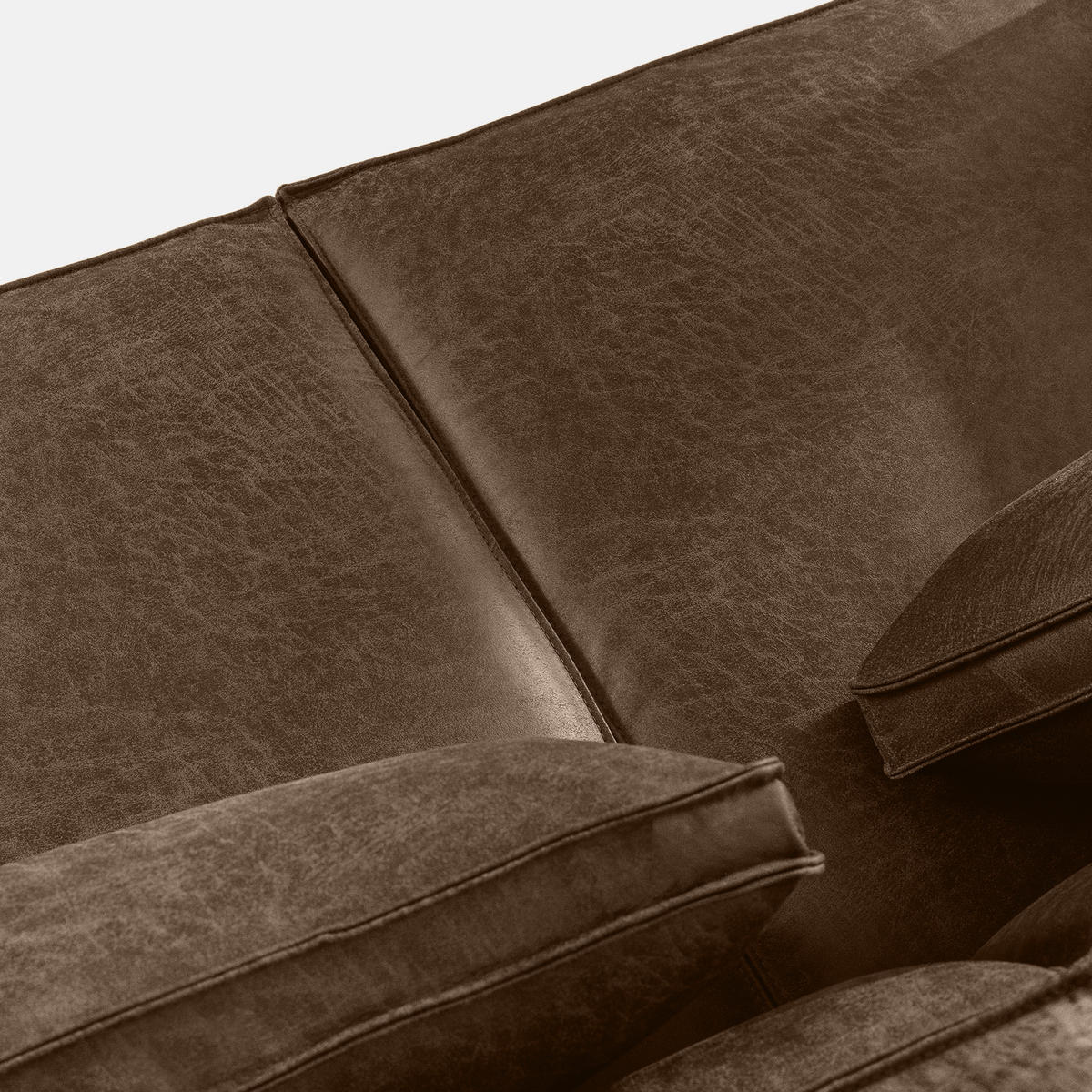 3-SITZER SOFA FEROX, Dunkelbraun - Dunkelbraun, Holz/Holzwerkstoff (240/73/96cm) - KONSIMO®