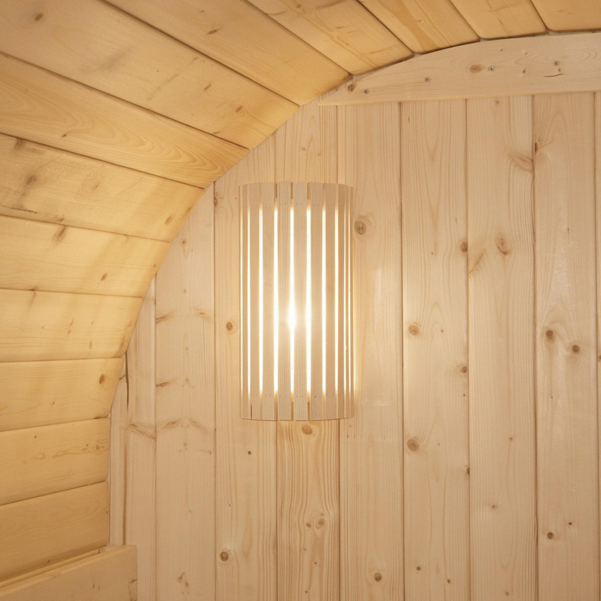 OUTDOOR-SAUNA CUBE S - Naturfarben, Holz - Home Deluxe