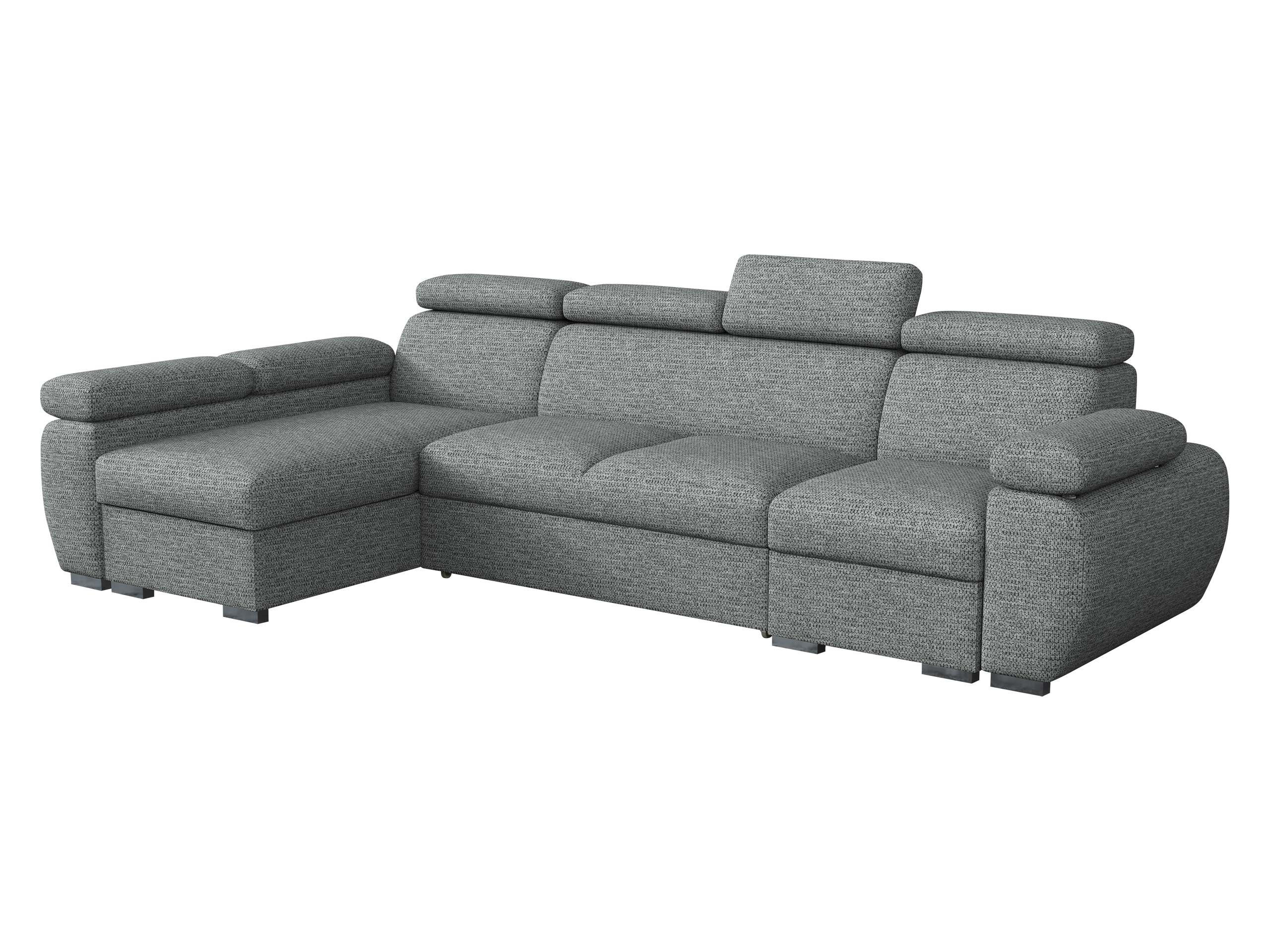 ECKSOFA Boston LCP, Seite: Links LCP+2R+1P(65) - Silberfarben/Graphitfarben, Holz/Textil (320/170cm) - MIRJAN24