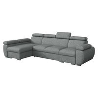 ECKSOFA Boston LCP, Seite: Links LCP+2R+1P(65) - Silberfarben/Graphitfarben, Holz/Textil (320/170cm) - MIRJAN24