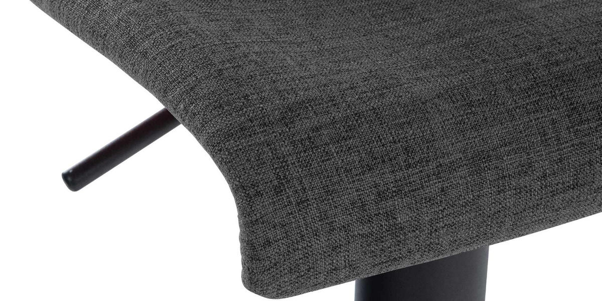 BARHOCKER Gebel Stoff Dunkelgrau - Dunkelgrau, Textil/Metall (39/84/36cm) - DELUKE