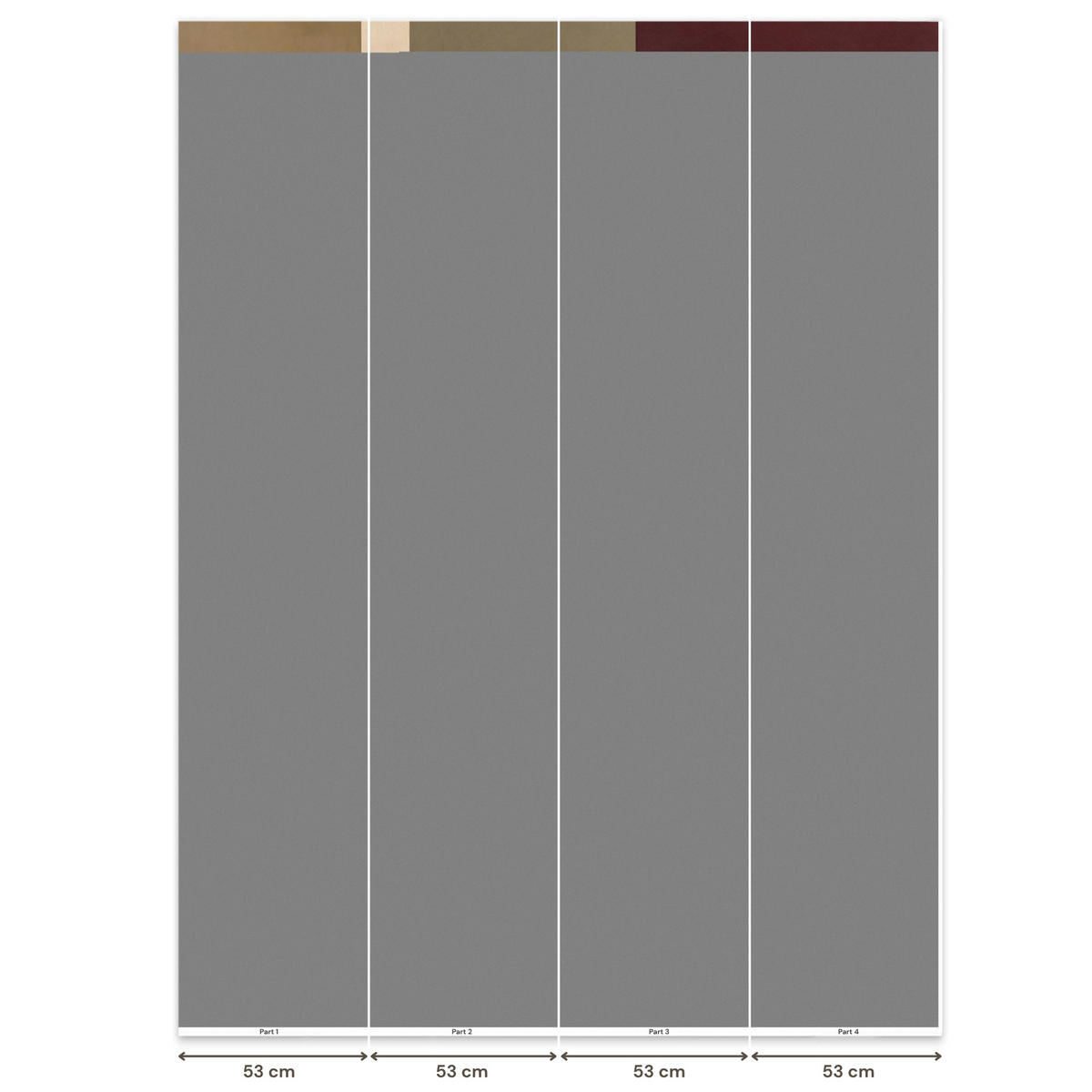 TAPETE - Unis - Abstrakt - Bordeaux - Linien - 200x280 cm - Multicolor, Papier (200/280cm) - OnlyWow