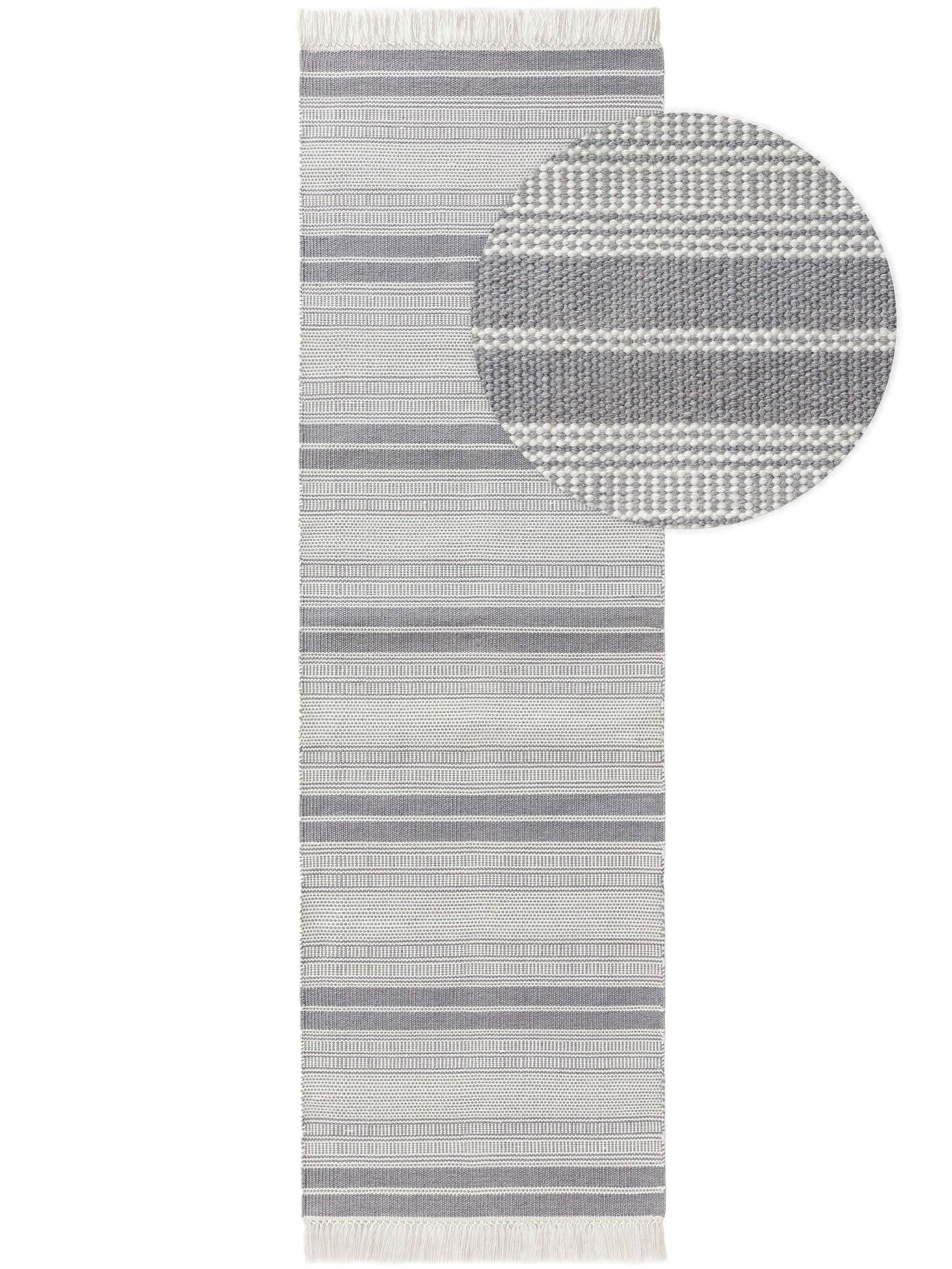 OUTDOOR-LÄUFER Siena handgewebt 80/250 cm - Grau, Kunststoff (80/250cm) - benuta Nest
