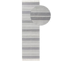 OUTDOOR-LÄUFER Siena handgewebt 80/250 cm - Grau, Kunststoff (80/250cm) - benuta Nest