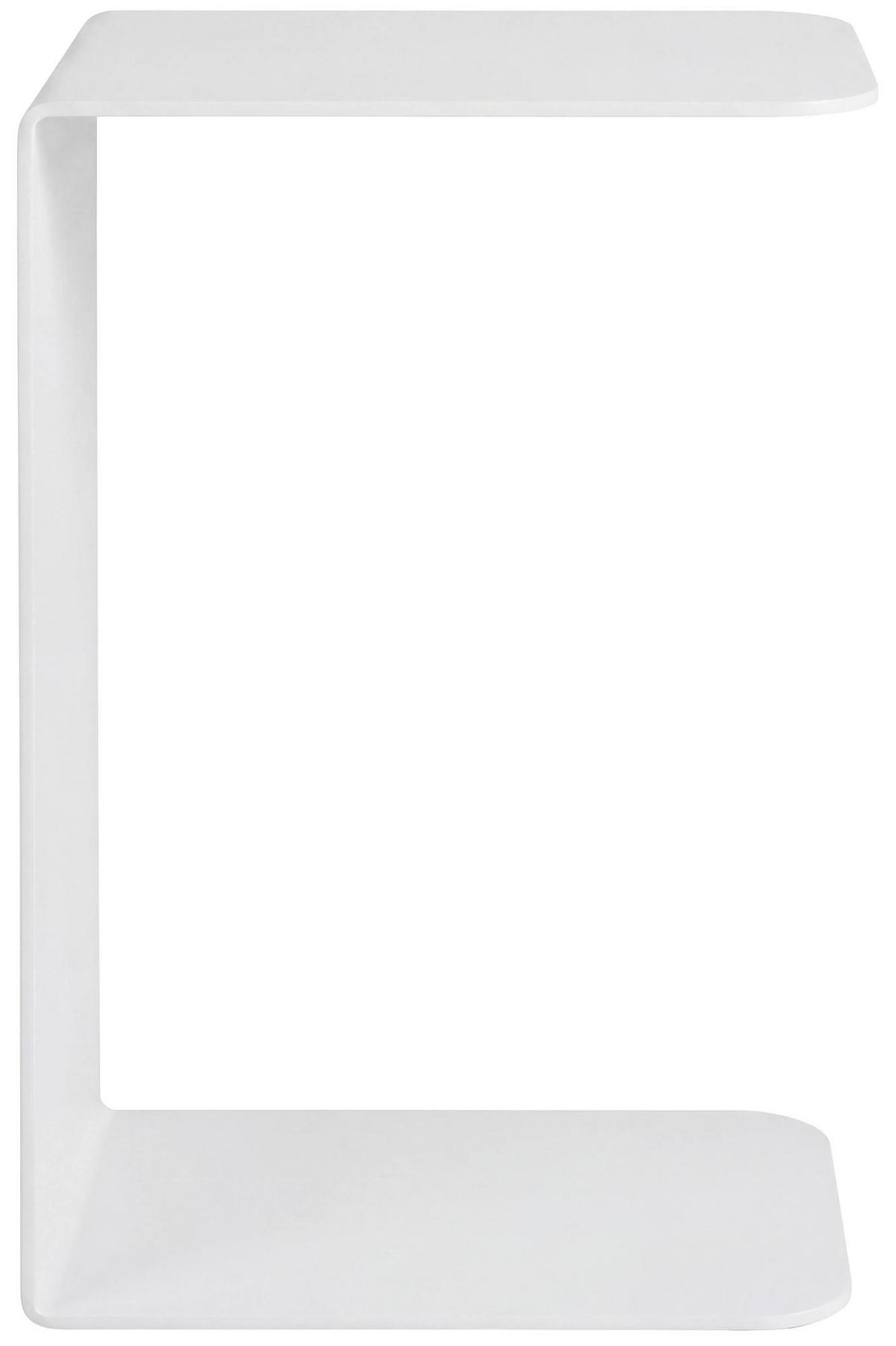 BEISTELLTISCH eckig 28/38/60 cm Metall Weiß - Weiß, Metall (38/28/60cm) - CLP