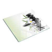 GLASPLATTE 60x52 cm Zen-Steine - Weiß, Glas (60/0.4/52cm) - TULUP