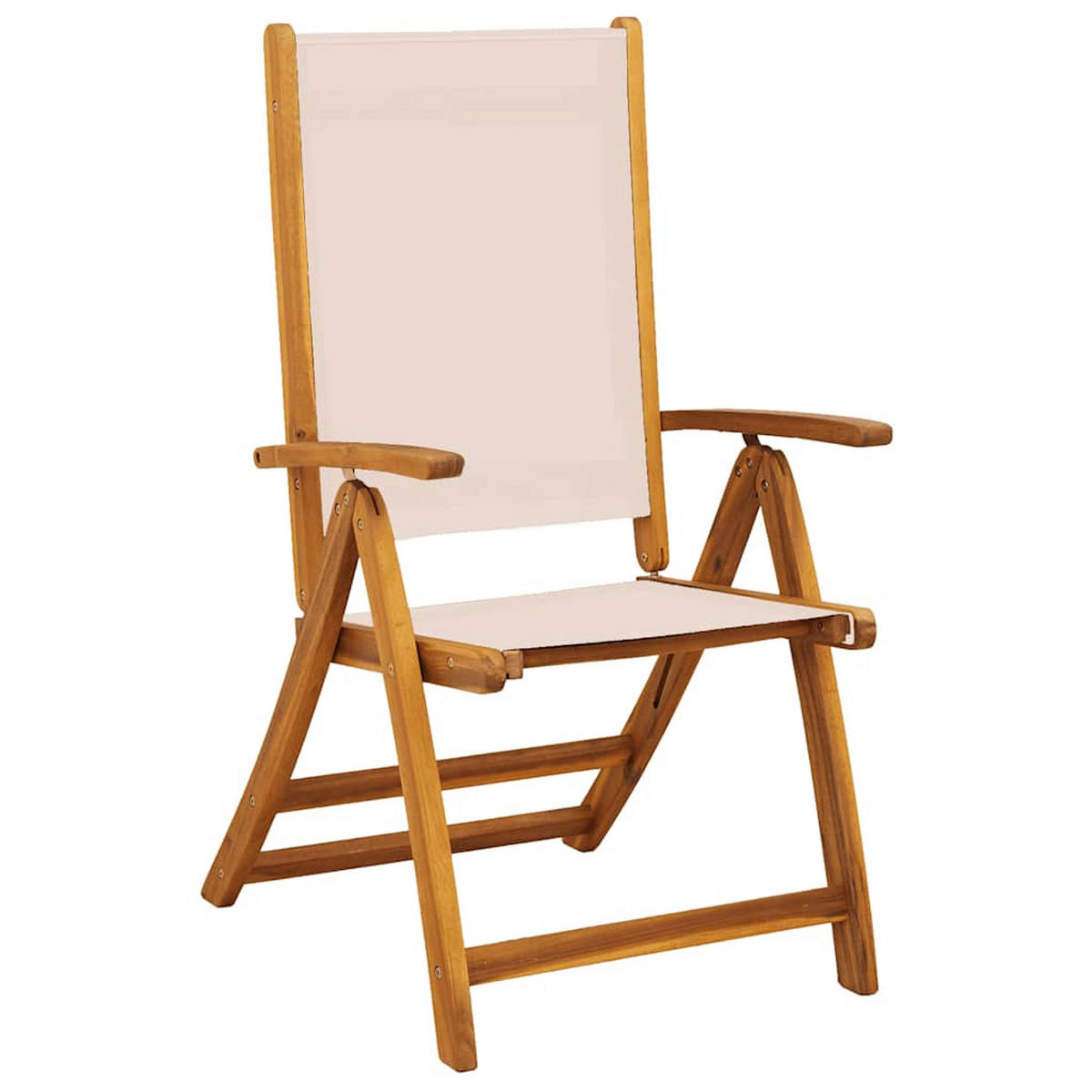 GARTEN-ESSGRUPPE 7Er Set Massivholz Akazie Und Textilene - Braun, Holz - vidaXL