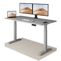 SCHREIBTISCH Elektrisch Höhenverstellbarer HomeOne 160x80cm Grau/Grau mit Memory-Funktion, Anti-Kollisions Technologie - Grau, Holzwerkstoff (80/160/72cm) - Desktronic