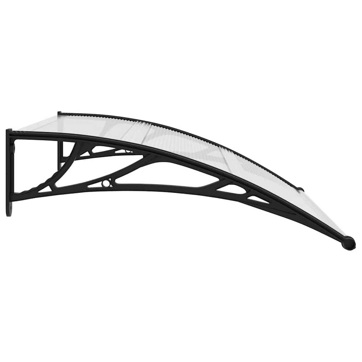 TÜRVORDACH 120/100 Cm Pc - Schwarz, Kunststoff (100/25/120cm) - vidaXL