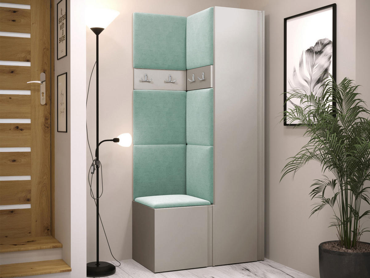 GARDEROBEN-SET Orion XXIV - Kaschmir/Mintgrün, Holzwerkstoff/Kunststoff (82/186/46cm) - MIRJAN24