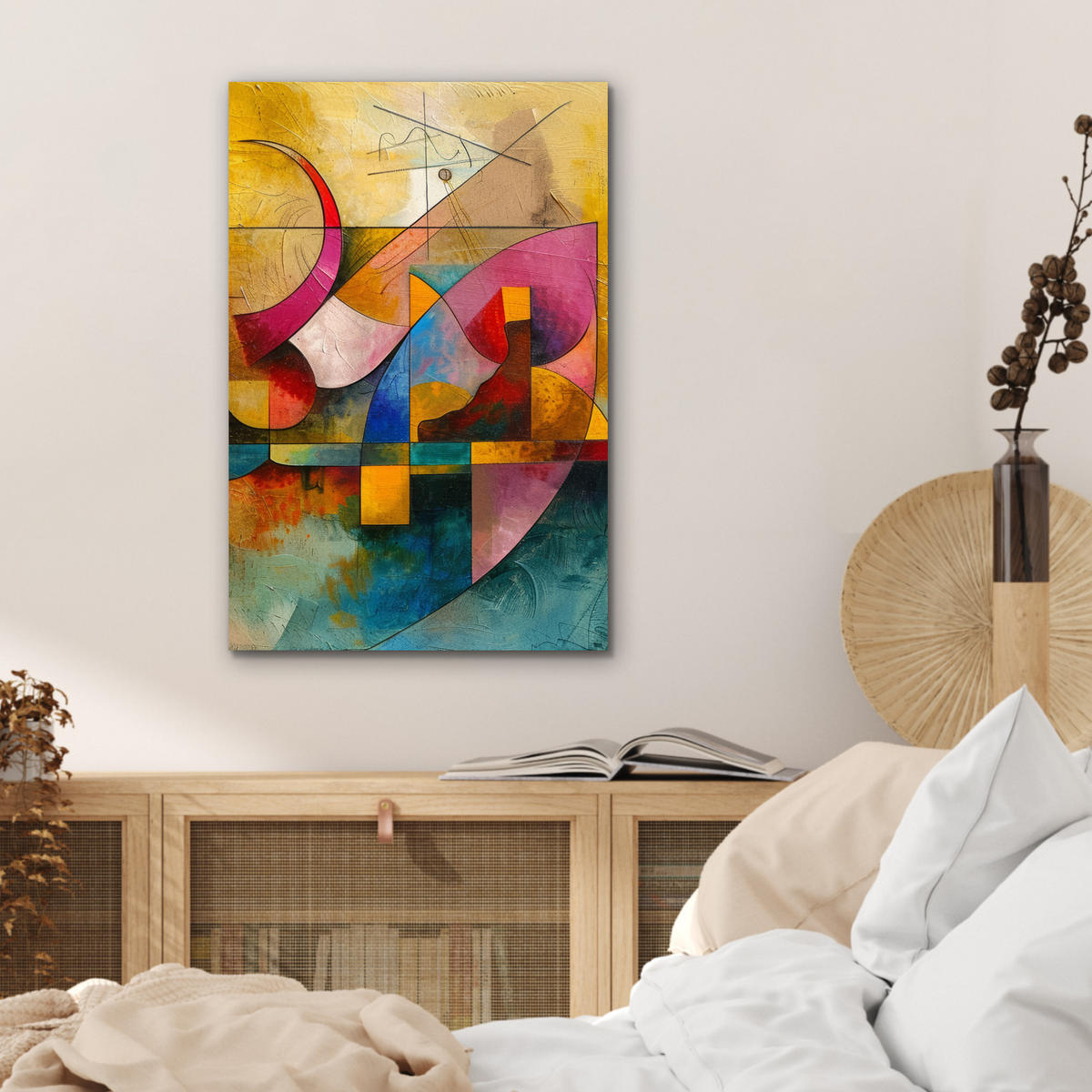 METALLBILD Kunst - Abstrakt - Modern 40x60 cm - Gelb, Metall (40/60cm) - MuchoWow