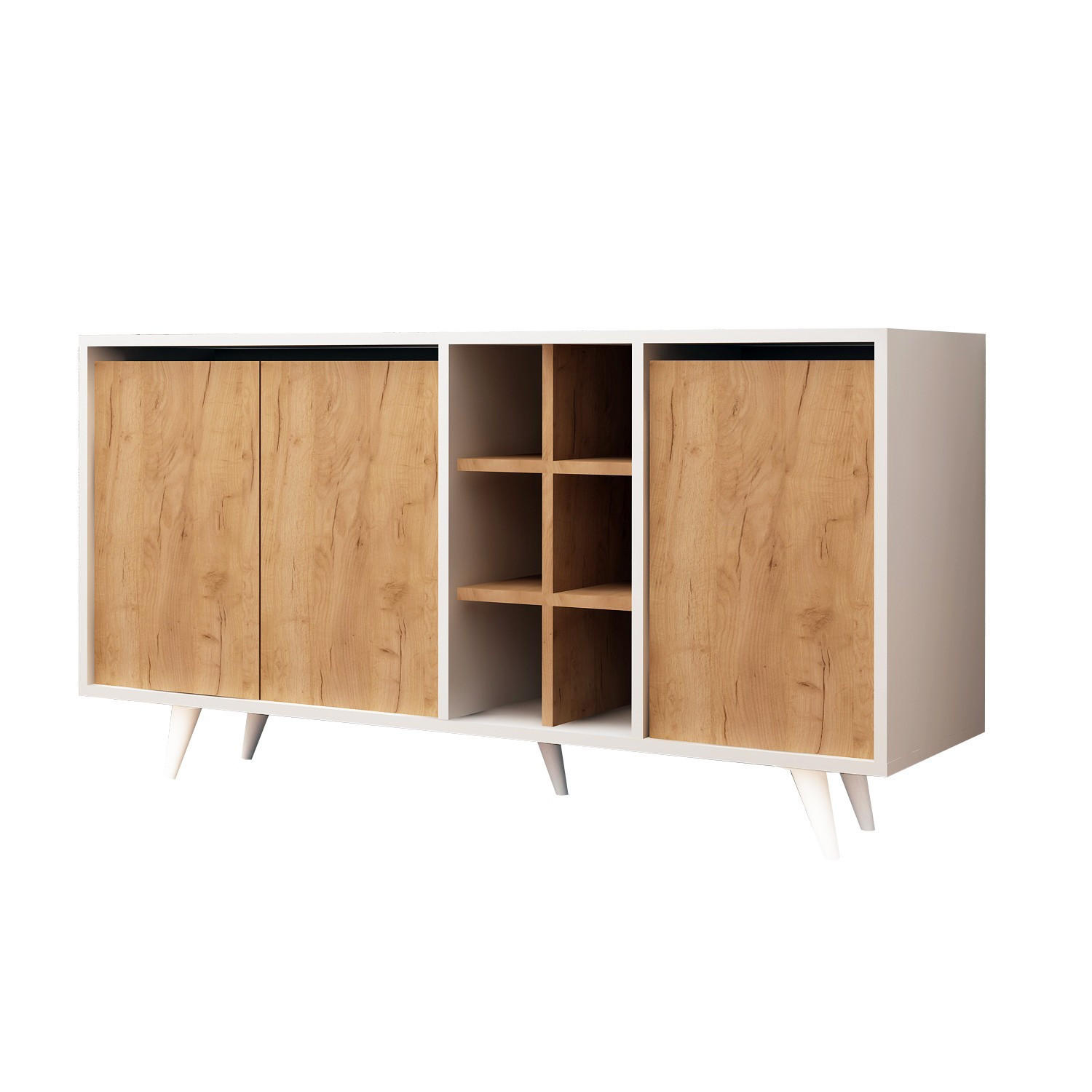 BUFFETSCHRANK prava Braun - Braun, Holz (40/86/140cm) - Habitat Garten