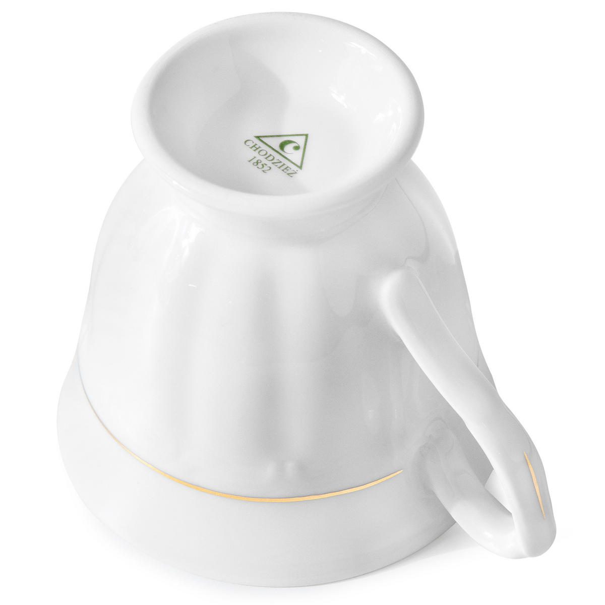 KAFFEESERVICE Chodziez MARIA TERESA 39-tlg Porzellan mit Goldrand, Weiß / Gold - Goldfarben/Weiß, Keramik (8/8/8cm) - KONSIMO®