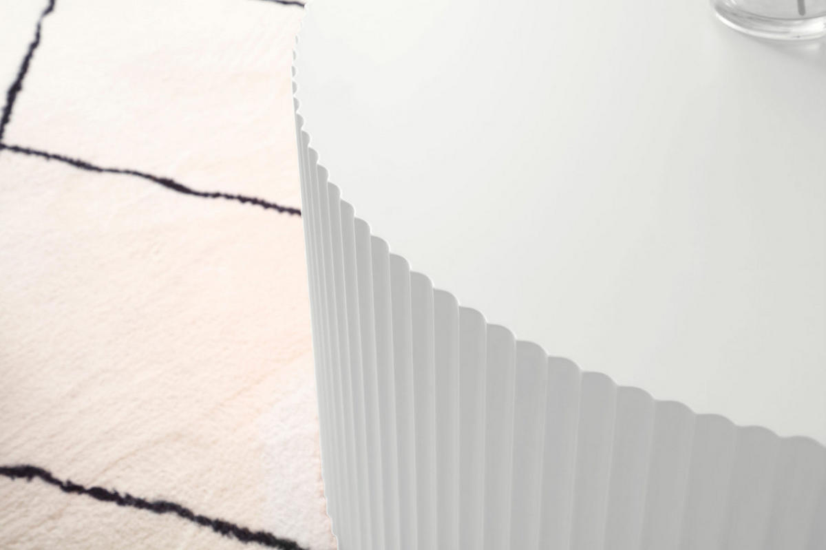 COUCHTISCH aus MDF Ø60/40 cm in Weiß mit Nesting-Design im 2er-Set - Weiß, Holzwerkstoff (80/80/40cm) - Modfu
