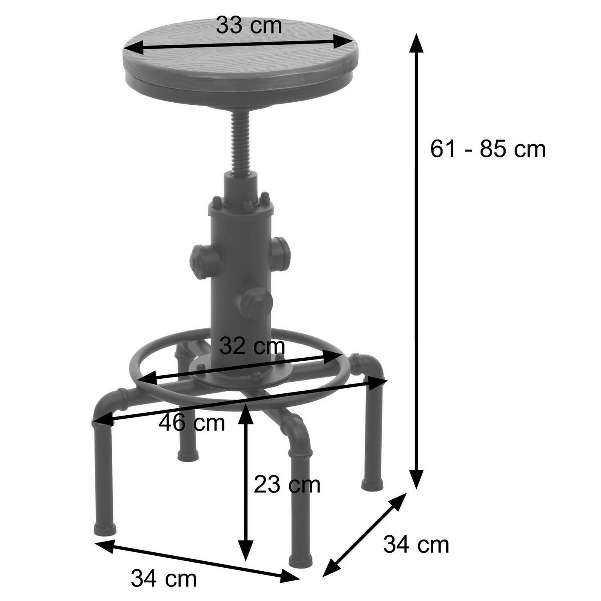 BAROVÉ STOLIČKY Svetlo hnedá 2 ks sada - svetlohnedá, drevo (34/85/34cm) - MCW