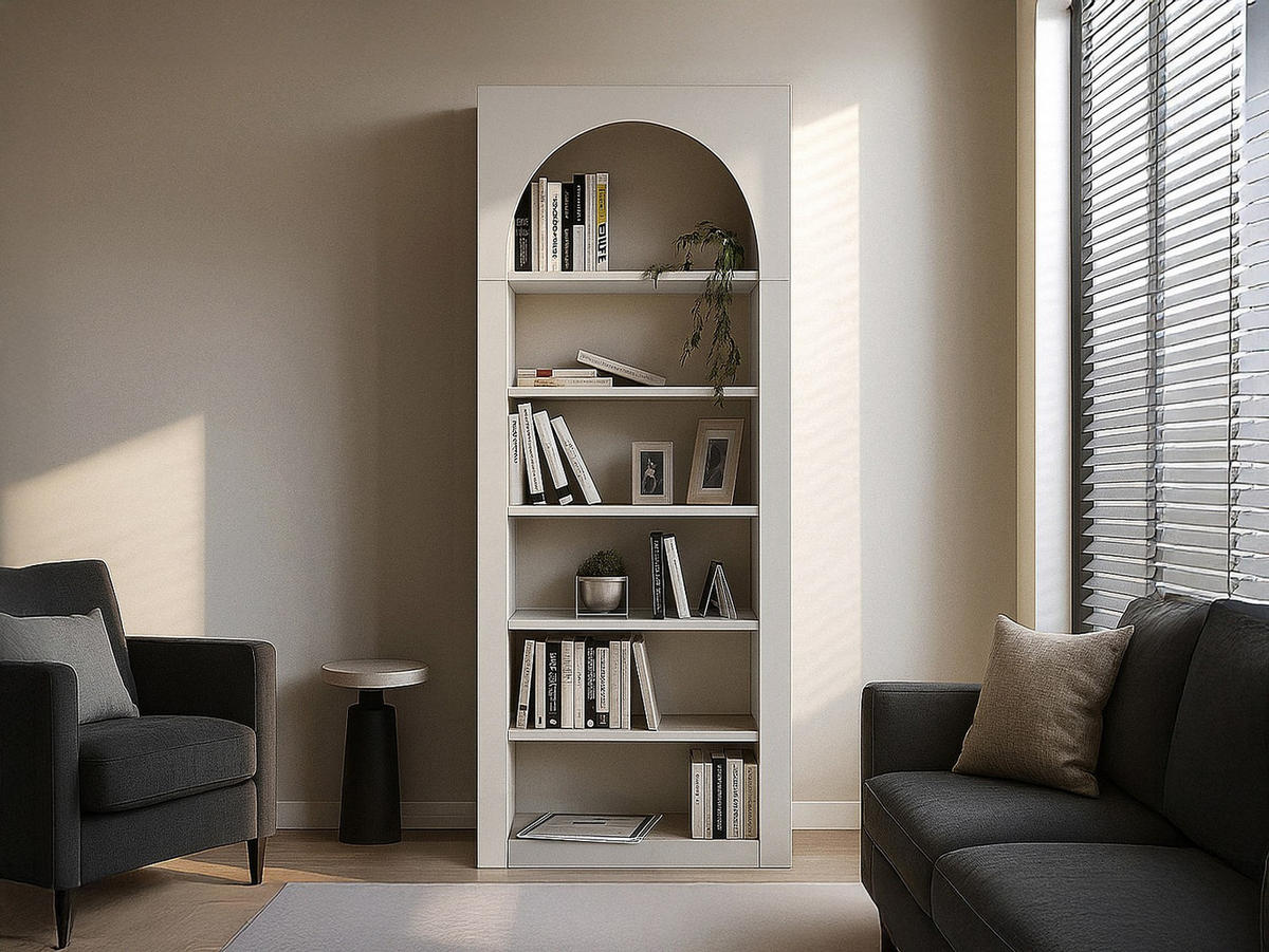 BÜCHERREGAL - 74 cm x 35 cm - holz - beige Cymora - Beige, Holz (74/180/35cm) - Vente-Unique
