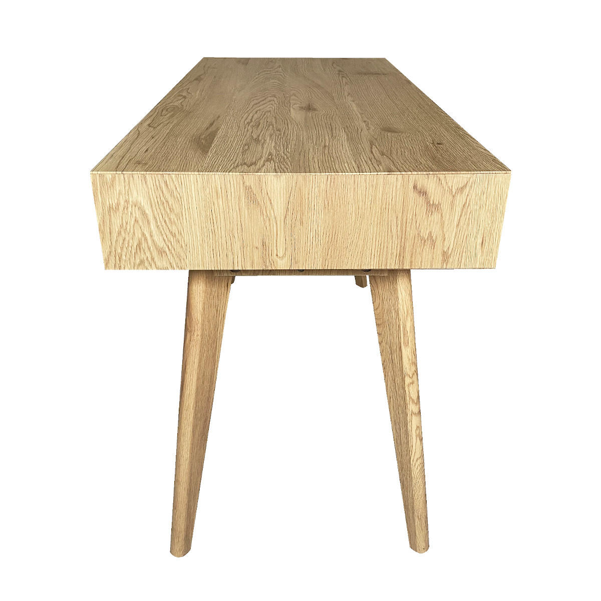 SCHREIBTISCH RETRO in Holzoptik mit Schubladen Hellbraun - Hellbraun, Holz (120/55/75cm) - SVITA