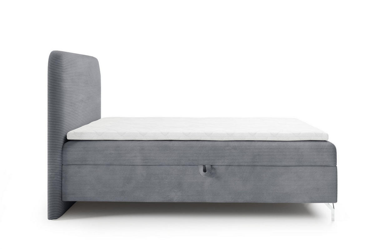 BOXBETT Emilio - Grau, Holzwerkstoff/Textil (140/200cm) - Fun Möbel