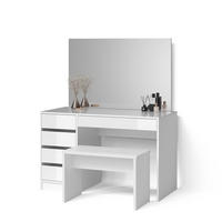 SCHMINKTISCH Imola Weiß 120 cm mit Bank - Weiß, Holzwerkstoff (120/75/55cm) - Livinity®