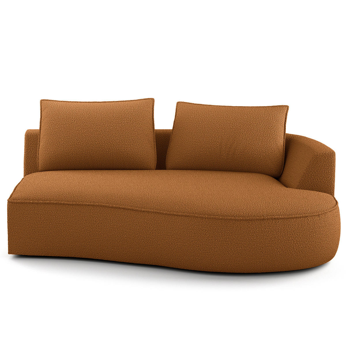 OTTOMANE - modular - Beige/Schwarz, Kunststoff/Textil (196/82/146cm) - home24