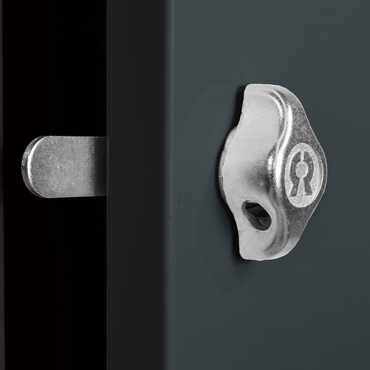 SCHLIESSFACHWÜRFEL Blocky mit Drehriegelschloss für Vorhängeschloss 40x40x40cm Lichtgrau/Anthrazitgrau - Anthrazit/Grau, Metall (40/40/40cm) - PROREGAL