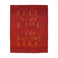 TEPPICH Rizbaf Rot 192/149 cm Schurwolle - Rot, Textil (149/192cm) - Looma