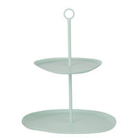 ETAGERE Sideline 2-Stufig - Mintgrün, Metall (28/41cm) - Butlers