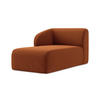 SOFAELEMENT Links Samt Stoff Orange - Terracotta/Schwarz, Holzwerkstoff/Kunststoff (91/75/166cm) - Makamii