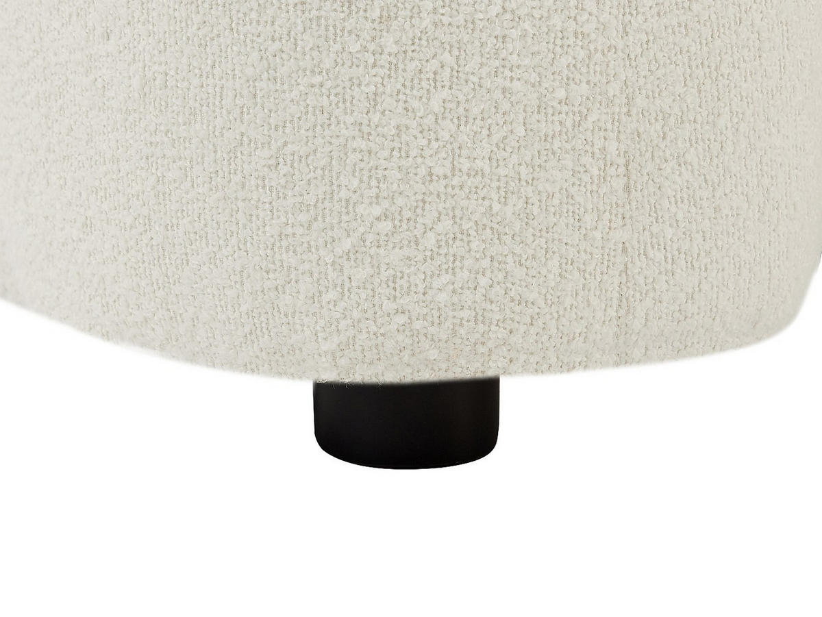 SOFA 3-Sitzer - Bouclé-Stoff - Weiß - Elfenbeinweiß - OVOTAS - Weiß, Textil (226/68/86cm) - Vente-Unique